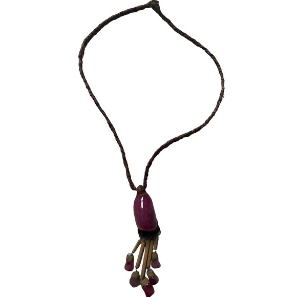 NWOT Fashion statement necklace - gorgeous pink rocks - Picture 2 of 6